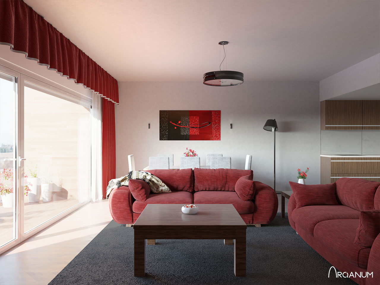 Residential building in Arrecife, living room